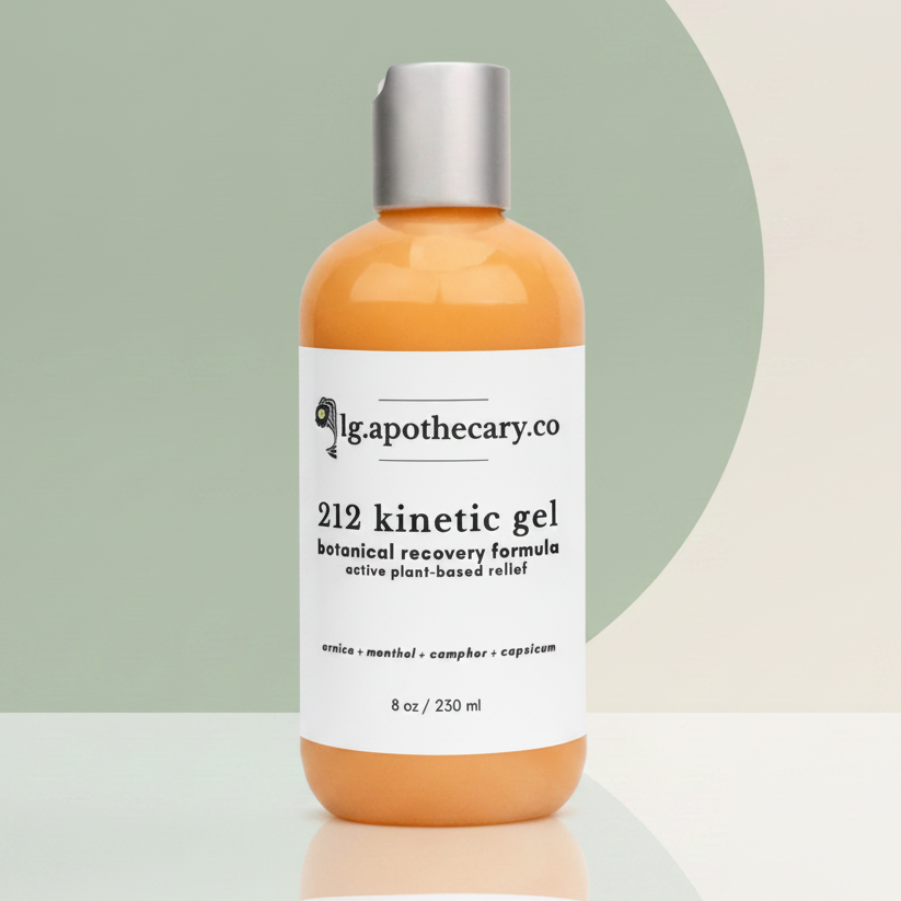 Bottle of 212 kinetic gel from igapothecary.co on a light background
